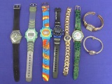 Lot of Watches: Not Running – 1 Black Swatch – 3 Bracelet Type – 2 Digital