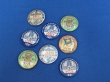 8 Minnesota Licensed Chauffeur Buttons – 1949, '51, '53, and '54 -