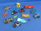 Mixed Lot of Metal & Plastic Cars, Trucks, Boat, Etc -