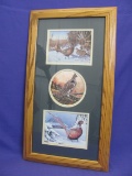 Framed Prints of Pheasants – Wood Frame is 22 1/2” x 12 5/8” - Good condition