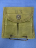 Ammo Pouch U.S. Pocket Cart. Cal. 30M1 Carbine or Rifle 74-P-142-35 1953 Santa Fe Electric Ldry. Co.