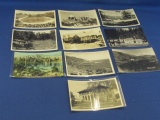 10 Vintage Postcards California –9 B& W Photos – 2 postmarked