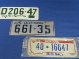 Vintage Miniature License Plates: 1953 Washington & Oregon, 1979 Montana – Ea. Appx 5” L x 2 1/4” T