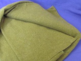 Olive Green Wool Army Blanket – Measures 62” x 75”