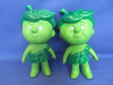 2 Vintage Advertising Figures of “Little Sprout” (Green Giant Foods) – Soft Molded Plastic – each Ap