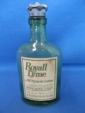 Vintage Bottle: Royall Lyme – After Shave Lotion w/ Crown Cap & Paper Label -Embossing Back Side 5 1