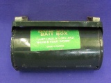 Bob-Bet Bait Box “Just Half a Turn & There's Your Worm” - Green Metal – 4 1/2” long