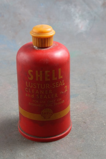 Vintage SHELL Oil Co. Lustur-Seal Advertising Bottle with Contents 12 Oz Size