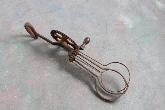 Antique Egg Beater Patent Date July 14, 1885 10" Tall