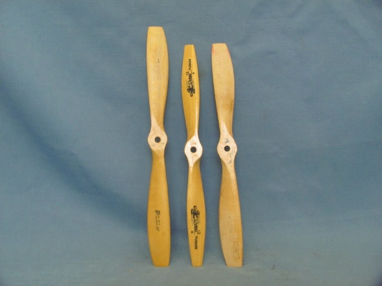 JZ Zinger – TF – Unmarked Wood Propellers (3) – Used & Unused – Various Sizes