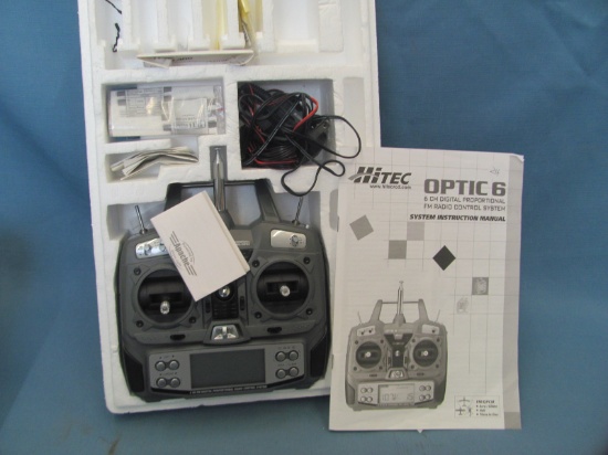 HiTec Optic 6 Channel Proportional FM Radio Control System – Turns On – No Further Testing