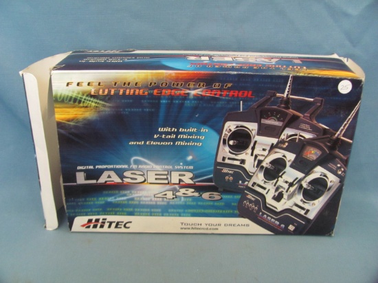 HiTec Laser 4 Digital Proportional FM Radio Control System – Turns On – No Further Testing