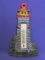 Painted Cast Iron Thermometer – Shaped like a Lighthouse – 7 1/4” long