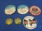 6 Vintage Pinback Buttons: 2 1/2” Batman Club, Yesteryear Show, A Rochester Celebration 84, 1 1/4” U