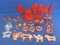 Vintage Cookie Cutters: 15 Copper Color. 2 Aluminum.8 Plastic: Bridge, Ginger Bread Man, Animal, Sha