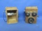 Vintage Decor-2 Pencil Sharpeners made to resemble a Wooden Crank Phone (only 1 front)