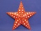Decorative Tin Star – Red w White Polka Dots – 14 1/2” in diameter