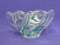 Decorative Glass Bowl – Clear w Green Swirl – Guessing by Mikasa – 5 1/2” in diameter