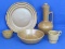 Vintage  Brown Monmouth Pottery Set – 5 Pieces -Excellent Condition -