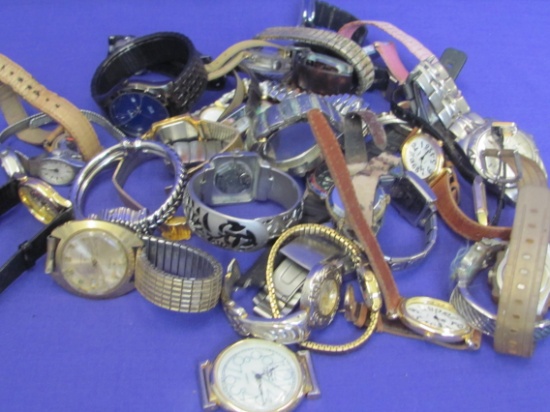 Bag of Watches for Parts or Crafts – Missing Backs, Crystals or damaged