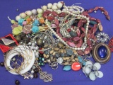 Bag of Jewelry for Crafts – Single Earrings – Missing Stones – Loose Beads