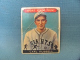 1933 Goudney Sport Kings #42 Carl Hubbell Baseball Card – Wear/Creases/Damage
