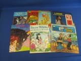 7 Vintage Children's' Peter Pan Records: Book & Record Combination: Popeye, Snow White, Black Beauty