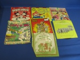 7 Vintage Children's' Records: Mickey Mouse “Disco Mouse”, On Top of Spaghetti, Hokey Pokey, Peter C