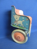Vintage Ohio Art Pressed Steel Doll Stroller Pull-Toy – Ca. 1950's – Great Graphics!