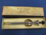 Vintage Glass Syringe: Wilder Syringe for Insulin – Graduated 1/4cc – in the original box