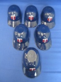 6 Minnesota Twins Miniature Batting Helmets – (Sundae Bowls?)  3 ½' x 4 1/4” x 2 1/4” Deep with a 1