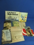 Vintage Books & Old Paper: Moon, Atoms the Core of Matter,Wages in the USSR, F-14 Tomcat & 3 old Pap
