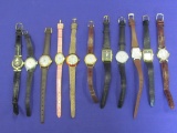 Lot of Women's Wristwatches – Wind-up Timex is running – Others are not