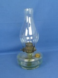 Macbeth-Evans Glass Kerosene Lamp – 12” Tall – 5 ½” At Base -