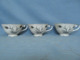3 Hand Painted Lefton China Tea Cups (Wheat design)