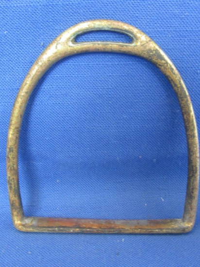 Brass Plated Copper Stirrup 4 1/4” T x 3 ¾” W with a 1/2” Tread – as in Photos