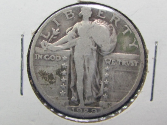 1929 Standing Liberty Quarter – 90% Silver – Condition as shown in photos