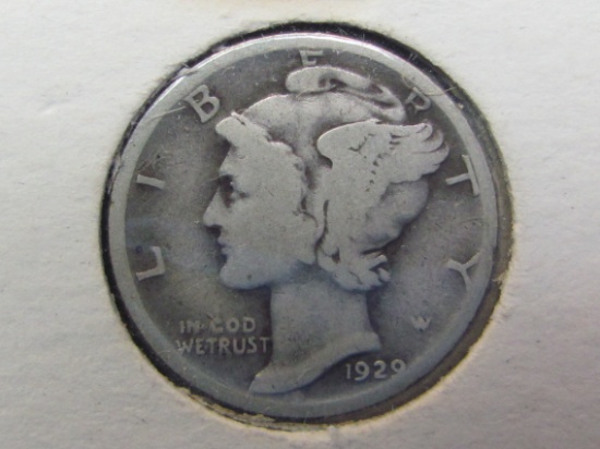 1929-D Mercury Dime – 90% Silver – Condition as shown in photos