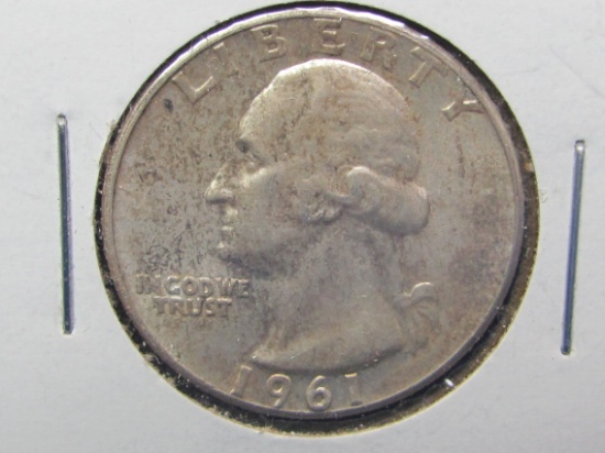1961 Washington Quarter – 90% Silver – Condition as shown in photos