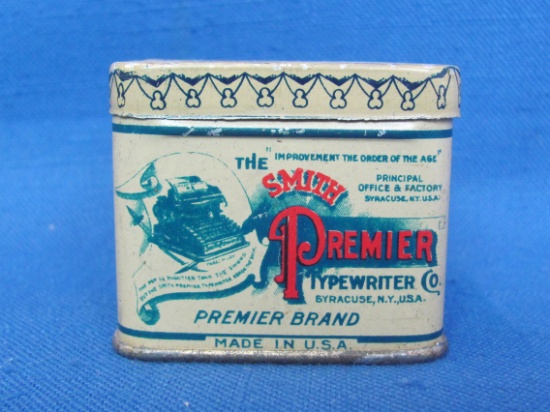 Vintage Tin “Smith Premier Typewriter Ribbon” - “Warranted Not to Smut” - 2” x 1 3/4”