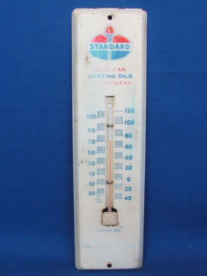 1961 Thermometer – “Standard American Heating Oils with Sta-Clean” - 11 1/2” long