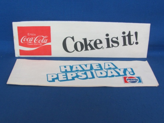 Coca-Cola & Pepsi Advertising Paper Caps “Coke is it!” & “Have a Pepsi Day!”