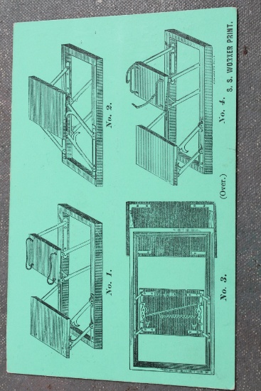 Vintage Advertising Trade Card Pratt & Stock Jump Seat Carriage Seat Irons