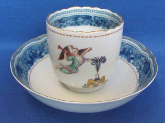 Porcelain Cup & Saucer Set – Society of Cincinnati Service by Mottahedeh – Angel & Eagle