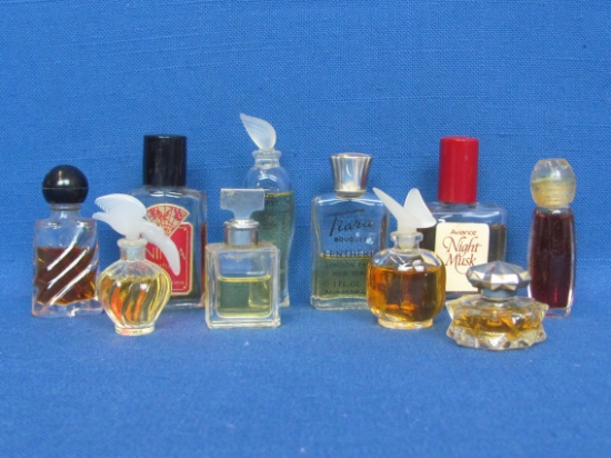 10 Miniature Glass Perfume Bottles – Have some contents - Ninja – Extra Vagance & more