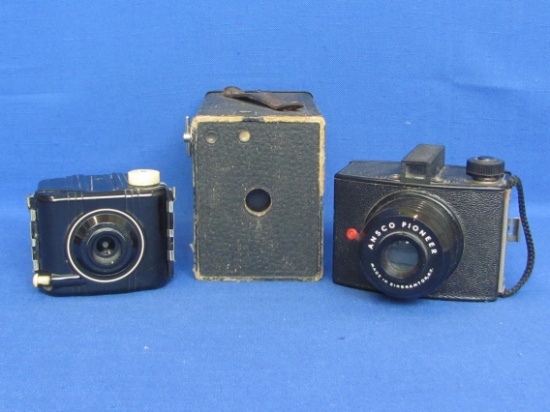 3 Vintage Cameras: Kodak Baby Brownie Special - #2 Goodwin Box – Ansco Pioneer