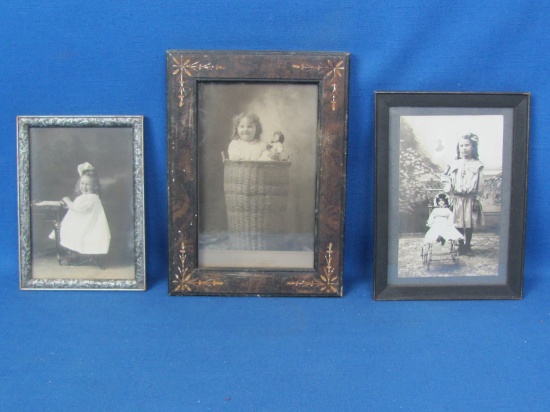 3 Framed Black-and-White Photos of Little Girls – 1 is Marked “A C Hoffman, Hastings, MN” -