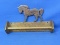 Varnished Wooden Towel Holder with Horse on Top – 12” x 6 ½” -
