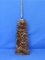Lovely Feather Duster – Made In China – 25” Long – Bamboo Handle – Red-Brown Feathers -