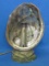 Lighthouse in a Clam Shell Accent Lamp – Chalkware Base – Vintage – 10” tall – Works